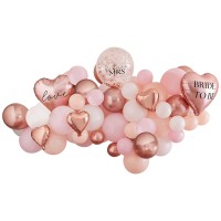 DIY Balloon Arch Kit Hen Party - Pink, White, Peach & Rose Gold