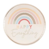 Happy Everything Natural Rainbow Plates - 8pcs.