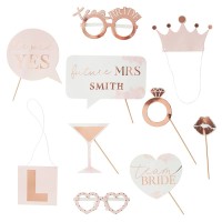 Customisable Photobooth Hen Party Props - 10pcs.