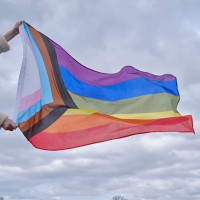 Drapeau Pride Progress Arc-en-ciel/XL (90 x 150cm)