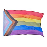Large Rainbow Pride Progress Flag (90 x 150cm)