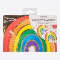 Gold Foiled Rainbow Party Napkins