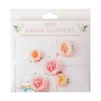 Tissue Paper Flowers Decoration - 5pcs.