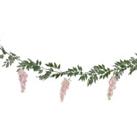Blush Pink and Green Wisteria Foliage Garland - Hydrangea (1,8m)