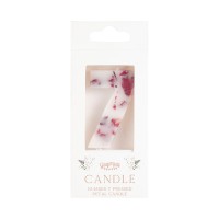 Candle - Number 7 - Pressed Petals