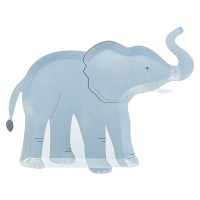 Elephant Paper Plates - 8pcs.
