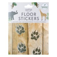 Animal Pawprint Floor Stickers - 6pcs.