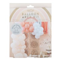 Balloon Arch Backdrop- Rainbow - Muted Pastels