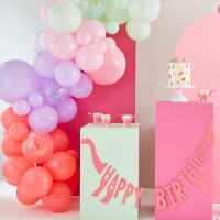 DIY Balloon Arch Kit Pink, Lilac, Pastel Green and Confetti 