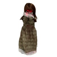 Halloween decoration Standing: Girl with light, sound and movement (90cm)