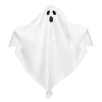 Halloween Hangdecoratie: Wit Spook (41cm)