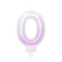Pastel Candle Number '0'