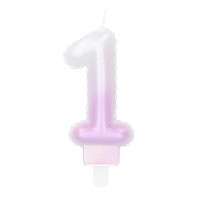 Pastel Candle Number '1'