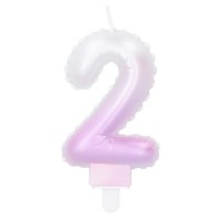Pastel Candle Number '2'