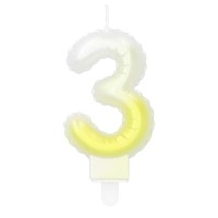 Pastel Candle Number '3'
