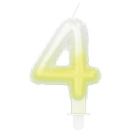 Pastel Candle Number '4'