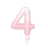 Pastel Candle Number '4'