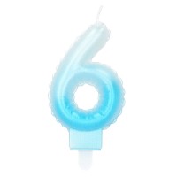 Pastel Candle Number '6'