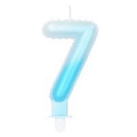 Pastel Candle Number '7'