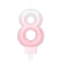 Pastel Candle Number '8'