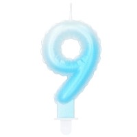 Pastel Candle Number '9'