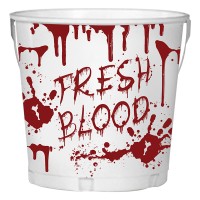 Seau Halloween "Fresh Blood" Métal (19x23cm)