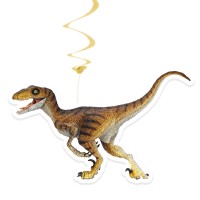 Swirl Decoratie/Spiraalhanger Dinosaurus T-Rex - 2 stuks (85cm)