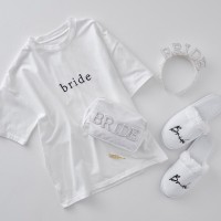"Bride" Dressing Gown White