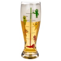XXL Beer Glass, Stages of Drinking (1300ml)