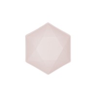 Bowls Vert Decor Hexagonal Pastel Pink - 6 pcs. (15,8 x 13,7cm)