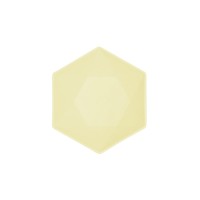 Bols Vert Decor Hexagonaux Jaune Pastel - 6 pcs. (15,8 x 13,7cm)