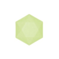 Bols Vert Decor Hexagonaux Vert Pastel - 6 pcs. (15,8 x 13,7cm)