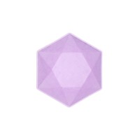 Bowls Vert Decor Hexagonal Pastel Purple - 6 pcs. (15,8 x 13,7cm)