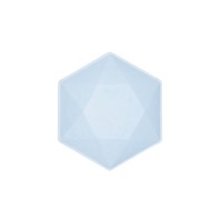 Bols Vert Decor Hexagonaux Bleu Pastel - 6 pcs. (15,8 x 13,7cm)