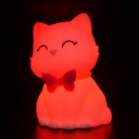 Dhink Nightlight Cat Tosh, with Timer, Dimmer and Tap Function