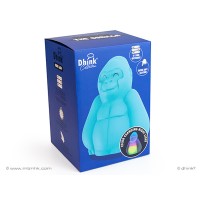 Dhink Veilleuse Gorille Max Bleu, avec Minuterie, Variateur de lumière et fonction "Tap"