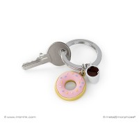 Metalmorphose Porte-clés - Donut avec Tasse de Café