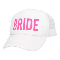 Cap "Bride" White-Pink